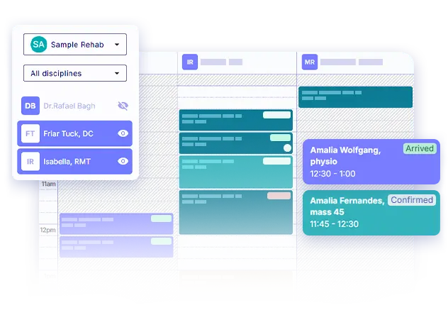 Illustration of a centralized scheduler showing appointments and tasks in one unified view